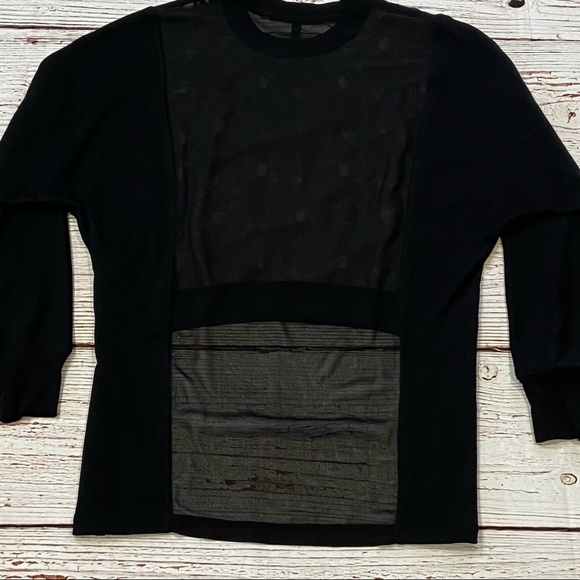 BCBGMAXAZRIA Lace Sheer Iza Long Sleeve Top Sz XS - Picture 12 of 15